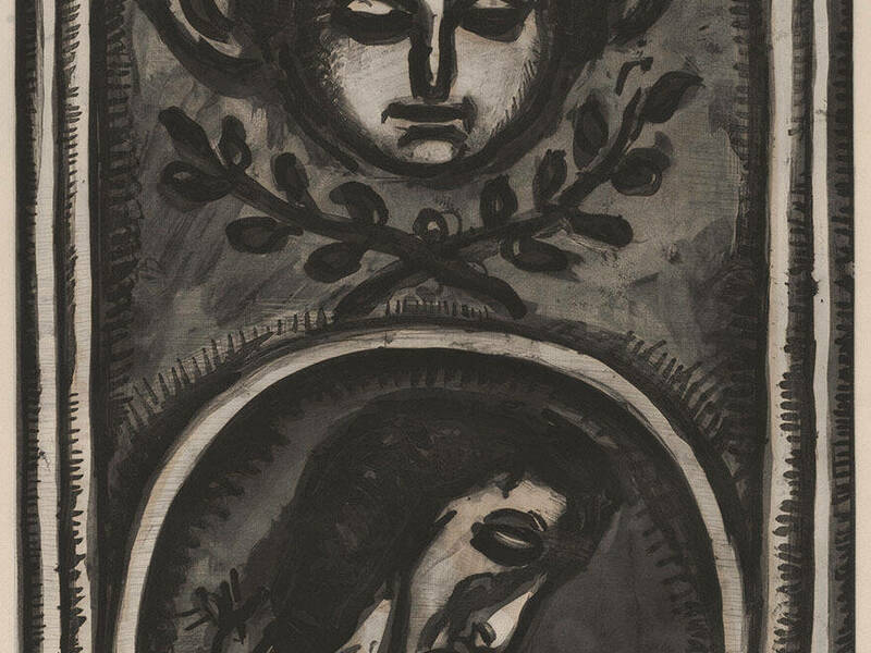 Georges Rouault (French, 1871–1958), Miserere, 1923, etching and aquatint over heliogravure. Gift of Mr. Leonard Scheller, 1974.108.006 © 2013 Artists Rights Society (ARS), New York / ADAGP, Paris. Reproduction, including downloading of Georges Rouault works is prohibited by copyright laws and international conventions without the express written permission of Artists Rights Society (ARS), New York.