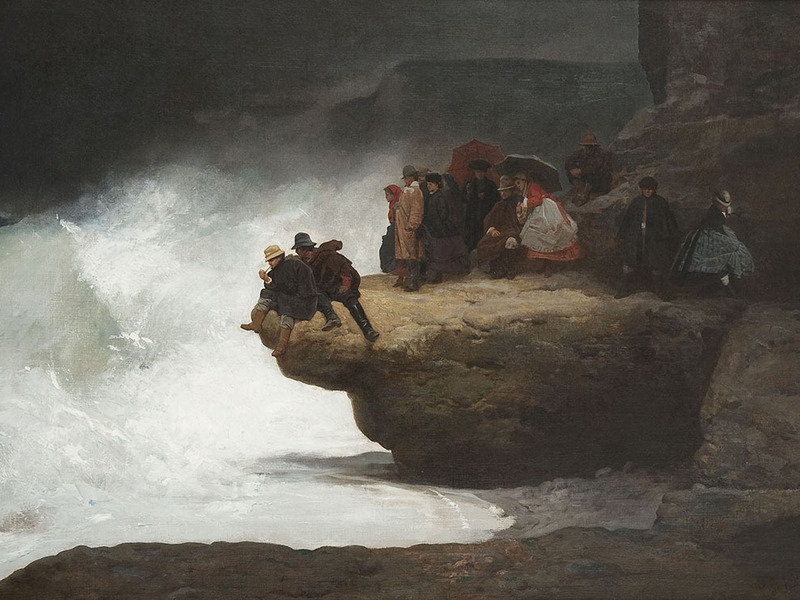 Jehan-Georges Vibert (French, 1840–1902), Figures on Rocks at the Edge of the Sea, 1867, oil on canvas. Gift of Mr. and Mrs. Noah L. Butkin, 2009.045.110