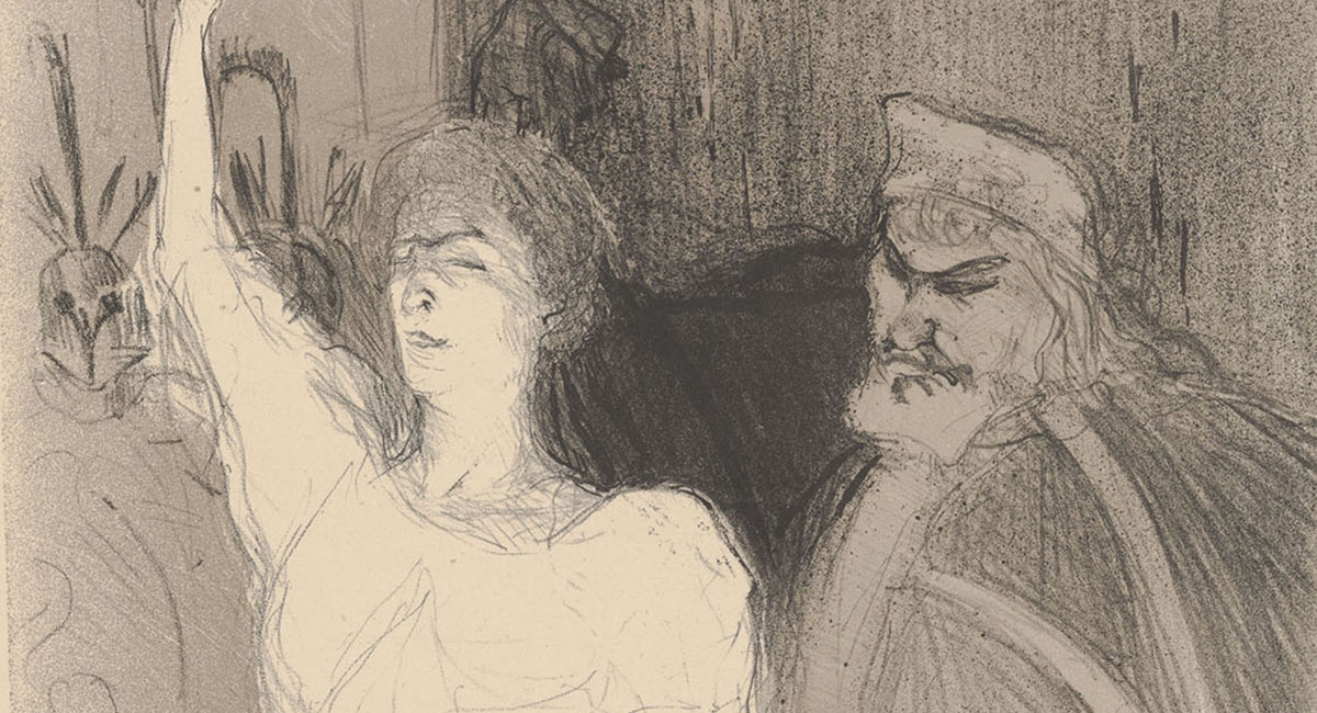 Henri de Toulouse-Lautrec (French, 1864–1901), Bartet and Mounet-Sully, in Antigone, 1893