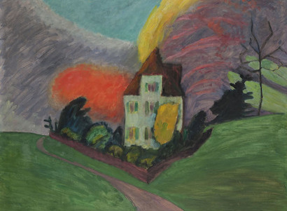 Gabriele Münter (German, 1877–1962), The Red Cloud, 1911, oil on canvas. Bequest of Edith and Dr. Paul J. Vignos Jr. '41, 2011.024.006