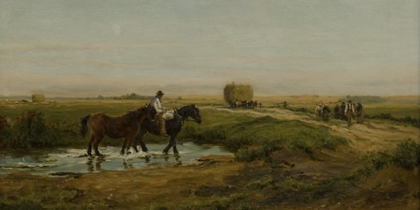 Robert Thorne Waite (British, 1842–1935), The Hay Harvest, (1860–1935), oil on canvas. Gift of Mr. Henry J. Wojton,1982.060.004