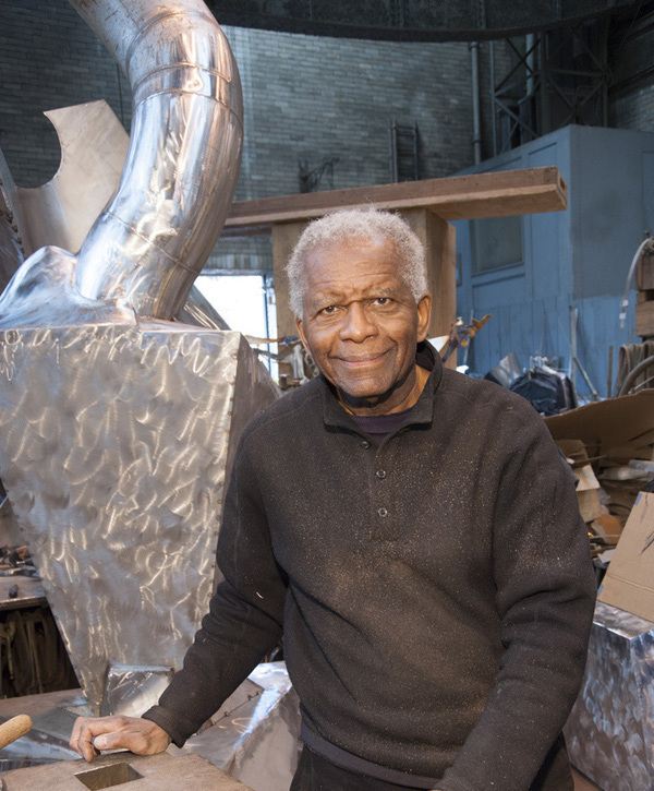 Richard Hunt in his Chicago studio, 2012