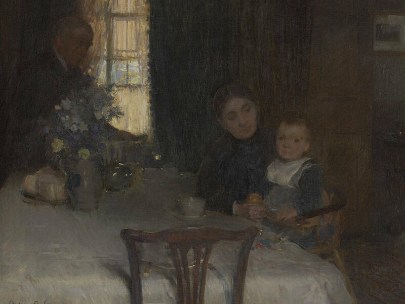 Walter Osborne (Irish, 1859–1903), At the Breakfast Table, 1894, Oil on canvas, Donald and Marilyn Keough Foundation Fund, 2019.029